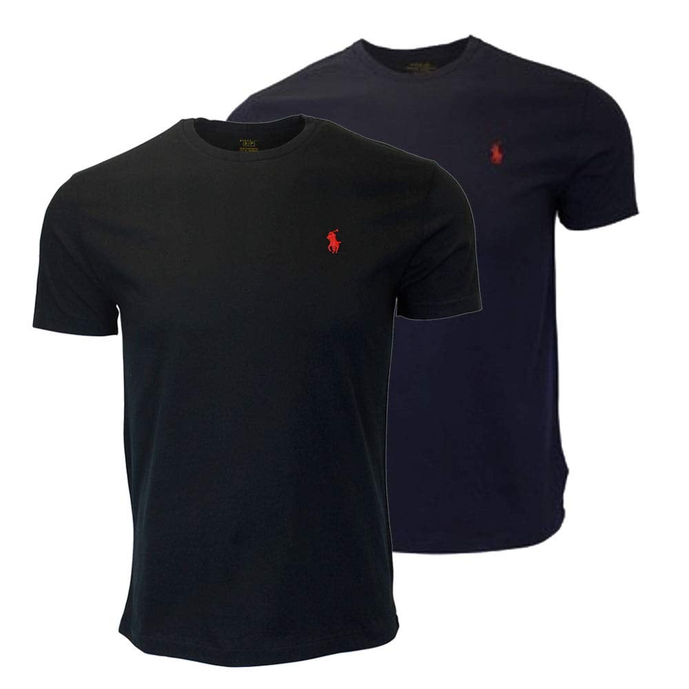 spole Manifest Tid Polo Ralph Lauren Men's Crew-Neck T-Shirt Bundle (2pk) (XX-Large,  Black/Red) - Walmart.com