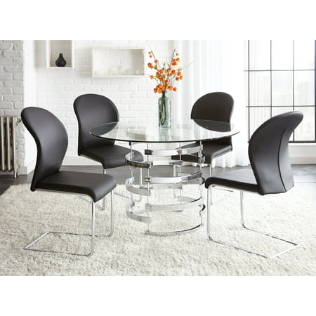 Tarik Round Dining Table Chrome - Steve Silver