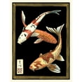 thumbnail image 2 of Zarris, Chariklia 25x32 Black Ornate Wood Framed with Double Matting Museum Art Print Titled - Koi Fish on Black I, 2 of 4