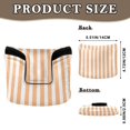 thumbnail image 2 of Haosy Light Orange and White Striped Golf Mallet Putter Cover Strong Magnetic Leather Golf Club Headcover Closure, 2 of 7