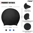 thumbnail image 6 of Yirtree Large Swimming Cap for Long Hair - Designed for Long, Thick and Curly Hair - Adults, Kids and Children - Women & Men - Premium Silicone, 6 of 8