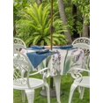 thumbnail image 3 of Outdoor Table Cloth with Umbrella Hole and Zipper, Spring Floral Waterproof Round Tablecloth 54 Inch, Pink Yellow Tulip Botanical Summer Washable Table Cover for Outside Party Patio Picnic, 3 of 8