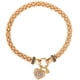 thumbnail image 1 of Pulsera Nine West para Mujer en Tono Dorado con Corazón de Cristal, 1 of 2