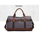 thumbnail image 1 of Bolso de equipaje Vintage de lona encerada para hombre, bolsos de viaje de cuero genuino para hombre, bolsos de lona grandes, bolso de fin de semana de viaje durante la noche, 1 of 4