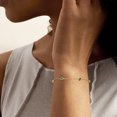 thumbnail image 2 of Pure Collection by Ross-Simons 0.50 ct. t.w. Bezel-Set Lab-Grown Emerald Station Bracelet in 18kt Gold Over Sterling, Women's, Adult, 2 of 6