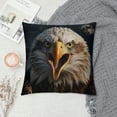 thumbnail image 2 of Orinice Bald Eagle Moon Night Graphic Decorative Cushion Throw Pillow Cover Home Couch Living Room Bed Sofa 12x12in, 2 of 5