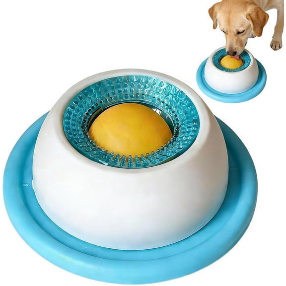 Dog Lick Bowl, Dog Cat Enrichment Toys - Interactive Slow Feeder & Anxiety Relief Treat Dispenser with Non-Slip Base for Puppy Kitten Mental Stimulation