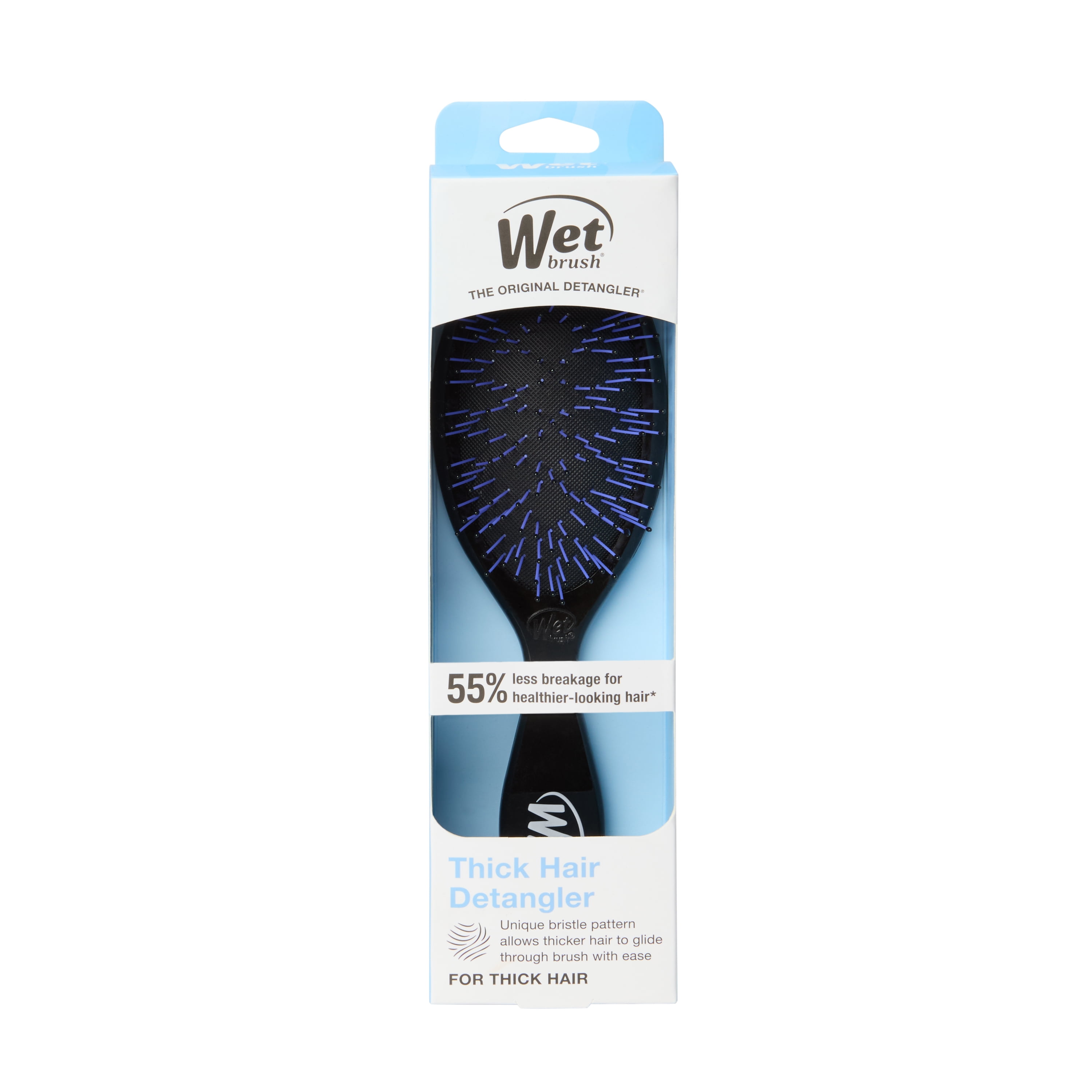 Wet Brush Original Detangler Hair Brush, For Thick, Coarse, Curly, Long Hair, Jet Black
