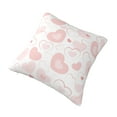thumbnail image 3 of YFYANG Square Decorative Throw Pillow Case (Without Pillow Insert), Pink Romantic Love Bedroom Sofa Car Cushion Cover, 12"x12", 3 of 9