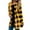 Yellow, variant on Otvok Womens Cardigan Fashion Plaid Loose T-Shirt Long Sleeve Blouse Coat