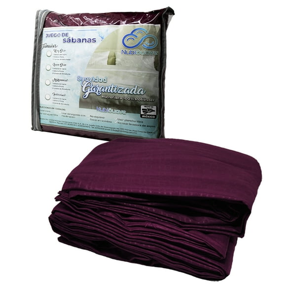 Sabanas Queen Size Microfibra Amplias Con Relieve Diseño Elegante Nubisuave Liso Textura Suave
