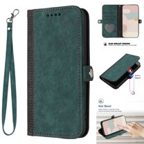 SaniMore Wallet Case for Samsung Galaxy S23 Plus 6.6" 2023, Retro PU Leather Case Card Slots Cash Pocket Kickstand Removeable Lanyard Shockproof Anti-fall Full Protective Magnetic Case,Cover,Darkgreen