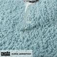 thumbnail image 3 of Unique Bargains Bathroom Shaggy Bath Mat Fluffy Non-slip Door Floor Rug Blue 20" x 31", 3 of 8