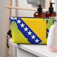 thumbnail image 7 of Bosnian Map Flag Travel Handbag Leather Purse Organizer Tidy Bag Purse Toiletry Clutch For Women, 7 of 7
