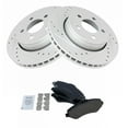 thumbnail image 2 of TRQ Front Performance Brake Pad & Rotor Kit Brake Pads Brake Rotors Set Ceramic Premium G-Coated Fits Select 2007-2011 Dodge Nitro 2008-2012 Jeep Liberty, 2 of 6