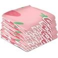 thumbnail image 5 of Strawberry Summer Time Tea Towels Set of 6 Cartoon Kitchen Dish Cloth with Hanging Loop, 18"x28"Lint-Free Absorbent Towel for Kitchen Drying Wiping and Cleaning, 5 of 5