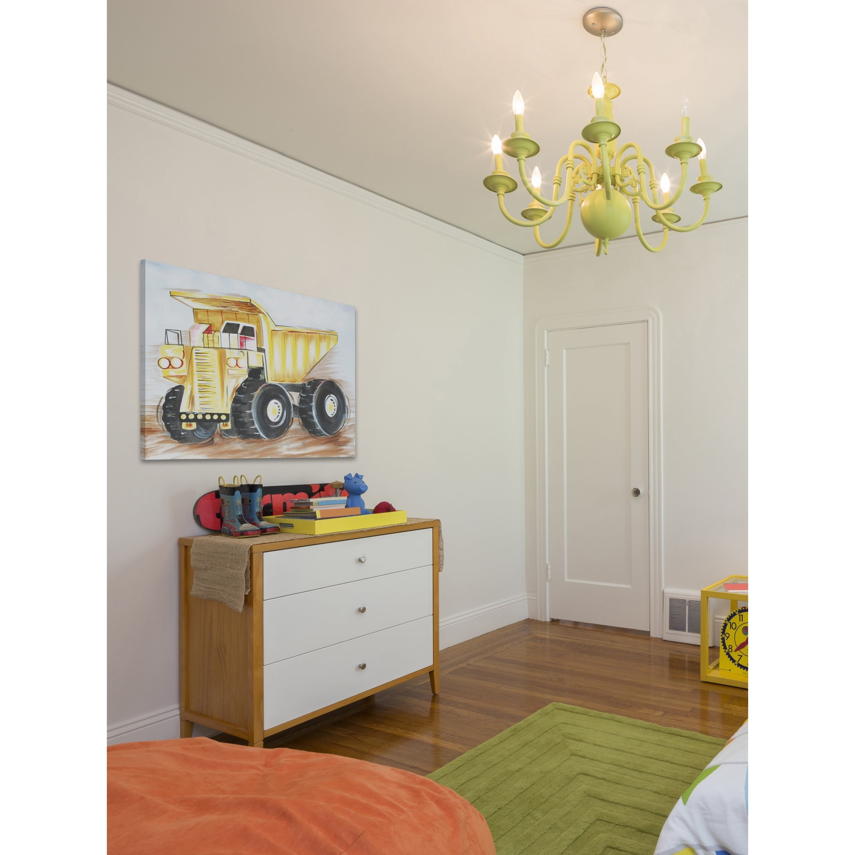 "Dump Truck" by Reesa Qualia Painting Print on Wrapped Canvas