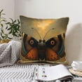 thumbnail image 6 of Susaid Majestic Butterfly Sunset Print Velvet Throw Pillow Covers Home Art Deco Pillowcase Square Pillow Case Cushion Cover for Bed Sofa Living Room Car Indoor and Outdoor-16"x16", 6 of 8