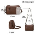 thumbnail image 3 of KL928 Small Crossbody Purses for Women Shoulder Bags with 2 Straps (Chestnut Brown), 3 of 8