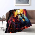 thumbnail image 1 of Blanket ，Evil Skeleton From Hell Print Blanket，Lightweight Cozy Plush Blanket, 1 of 4