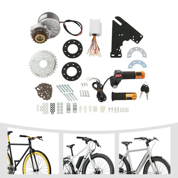 24V 250W Electric Bike Conversion Kit, E-Bike Modification Kit with LED Display, Brushed Pure Copper Motor Suitable for Most Bicycles