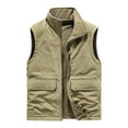 thumbnail image 1 of LOVZFMLL Jackets for Men's Thin Workwear Solid Color Stand Collar Sleeveless Jacket Tank, 1 of 6