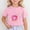 Pink, variant on Trendfront Girls Donut Graphic Shirt Sweet Treat Print Summer Tee Crewneck Short Sleeve Casual T-Shirt Trendy Playwear Tops for Girls