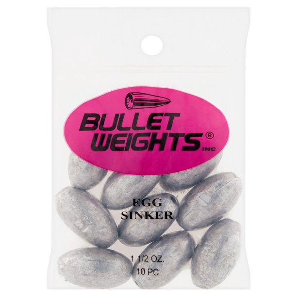 Bullet Weights® EGI11224 Lead Egg Sinker Size 1.5 oz Fishing Weights
