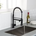 thumbnail image 7 of Pull Down Kitchen Faucet with Sprayer,Commercial Single Handle Brushed Faucet Black, 7 of 7