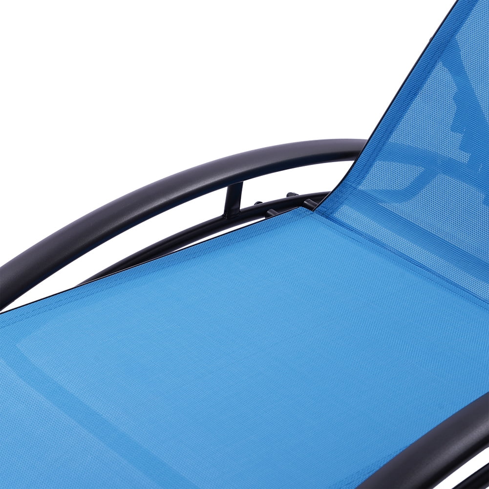 Kepooman 2PCS Set Patio Chaise Lounge Chair for Outside, Aluminum Adjustable Outdoor Pool Recliner Chair For Patio Lawn Beach Pool Side Sunbathing, Blue Kepooman 2PCS Set Patio Chaise Lounge Chair for Outside, Aluminum Adjustable Outdoor Pool Recliner Chair For Patio Lawn Beach Pool Side Sunbathing, Blue