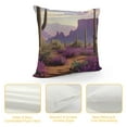 thumbnail image 4 of GOSMITH   Throw Pillow Covers  Square Pillowcases Covers Purple American Landscape Cactus Soft Pillowcases Modern Farmhouse Home Decor Sofa Cushions Covers for Couch Bed Living Room, 4 of 5