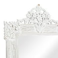 thumbnail image 4 of DecMode 36" x 69" White Intricately Carved Acanthus Floral Wall Mirror, 4 of 9