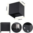 thumbnail image 4 of 2 uds LED blanco cálido exterior impermeable cuadrado simple regulable luz de pared 6W Xemadio GX-054, 4 of 6