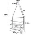 thumbnail image 2 of Chrome Shower Head Caddy Shelf for Bathroom - Storage Holder, Organizer Rack (2 Suction Cups Included), 2 of 4