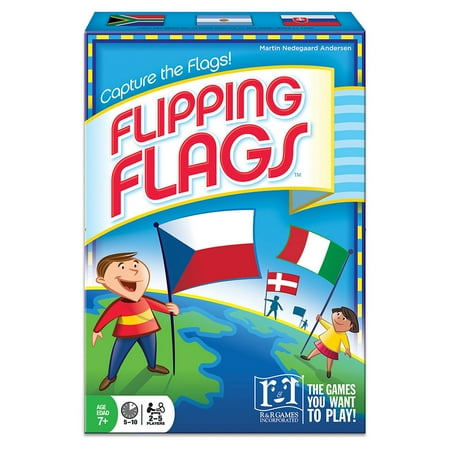 UPC: 0631080158611 | Flipping Flags – R&R Games Fast Paced Family Card Game Learn Flags From Around The World Ages 7+ 2-5 Players