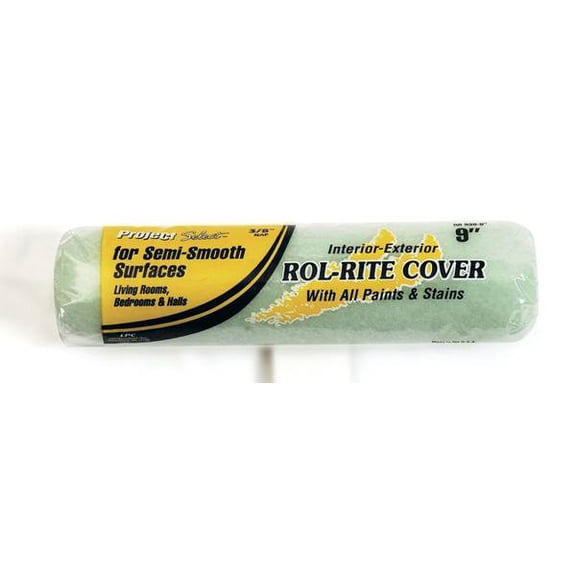 Linzer Rol-Rite Roller Cover, 9 in, 3/8 in Nap, Knit Fabric - 24 BX (449-RR938-9)
