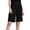 01# Black, variant on Bermuda Shorts for Women High Waist Relaxed Fit Paper Bag Button Detail Adjustable with Pockets Exterior Pocket Stretchable Summer Casual Beach Workout Lounge S-3XL