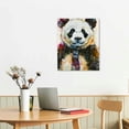 thumbnail image 3 of Nawypu Colorful Animal Canvas Poster Wall Art Decoration, Framed Panda Poster Wall Decoration for Bedroom, Living Room, Kids Room, Study Room, Home Decor., 3 of 5