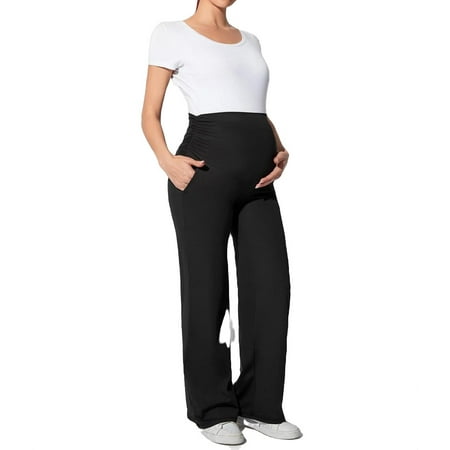 

Maternity Pants Wide Leg Pants Black M