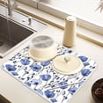 thumbnail image 6 of Ryvnso Garden Flowers Dish Drying Mat for Kitchen Countertop 18x24 Large Dish Pad Drainer Rack Dish Sink Mats, 6 of 7