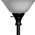 thumbnail image 3 of HomeRoots 526239 71 in. Black Torchiere Floor Lamp with Black Frosted Glass Dome Shade, 3 of 5