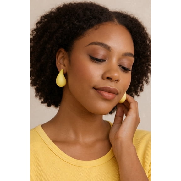 RubyLee Elegance Pastel Rain Yellow Earrings for Women