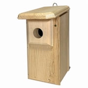 Eastern Bluebird House - Handcrafted in Maine from 1 Pine | Predator Guard Nest Box with Ventilation & Drainage | Easy Clean Side Panel | Insulated Wooden Birdhouse for Backyard Birding, USA Made