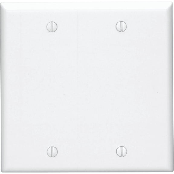 Leviton 2-Gang Wallplate in White — UL Listed for US Residential Electrical Code Compliance, Drop-in NEC-Standard Wiring