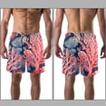 thumbnail image 3 of luoweisi Men's Beach Shorts Quick Dry Swim Trunks with Mesh Lining Coral L, 3 of 5