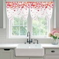 thumbnail image 4 of Valentine's Day Tie Up Curtains 45 Inches Long, Kitchen Window Curtains Over Sink, Watercolor Love Modern Minimalist Boho Small Window Curtains Shade Balloon Curtains Valances for Bedroom 34"x45", 4 of 8