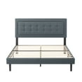 thumbnail image 3 of AENKYO Modern Platform Bed Frame with Upholstered Headboard, Queen Size,Dark Gray, 3 of 8