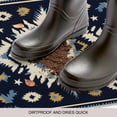 thumbnail image 4 of Boho Navy Blue Door Mat&nbsp;Indoor Outdoor Entrance, Non Slip Small Rug for Kitchen Bathroom Entryway Rug, Ethnic Geometric Southwestern Retro Washable Doormat Floor Mat for Office 18x30 Inch, 4 of 8