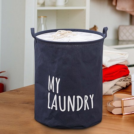 Quilt Storage Bag Clothes Hamper Large Capacity Laundry Basket Drawstring Closure Moisture-proof Fabric for Home Organization Moving and Seasonal Storage Navy Blue by FAJHHA Quilt Storage Bag Clothes Hamper Large Capacity Laundry Basket Drawstring Closure Moisture-proof Fabric for Home Organization Moving and Seasonal Storage Navy Blue by FAJHHA