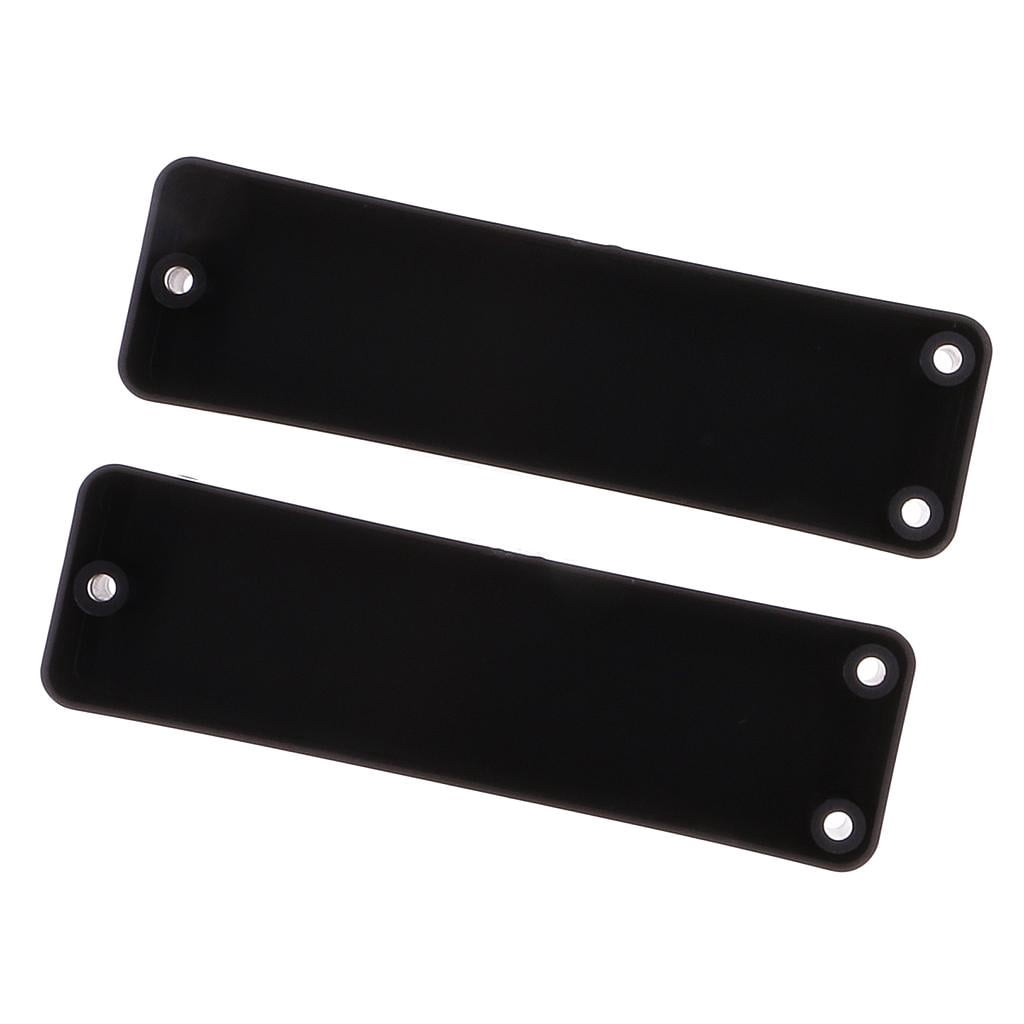 Rushawy 6x2 Pieces 3 Screw Hole Sealed Closed Pickup Covers for Electric Bass Guitar